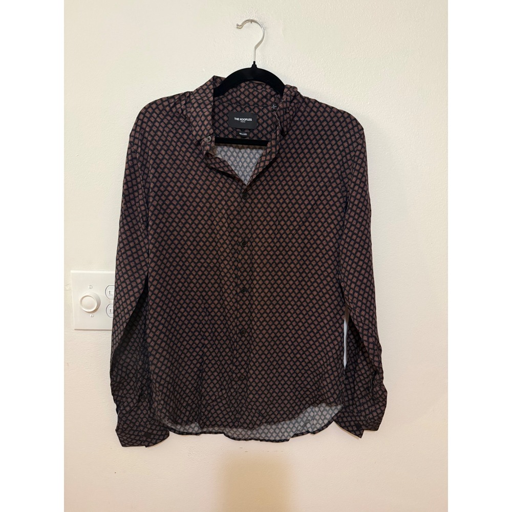 The Kooples Hippie Diamond Relaxed Button Down Top Size S NWT $218 MSRP
